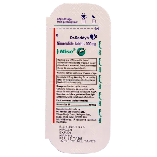 nise 100mg tablet 15's